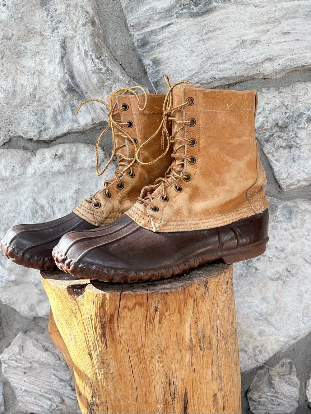 Vintage LL Bean Boots Men's Size 11 Maine Hunting Shoes 1950s 60s